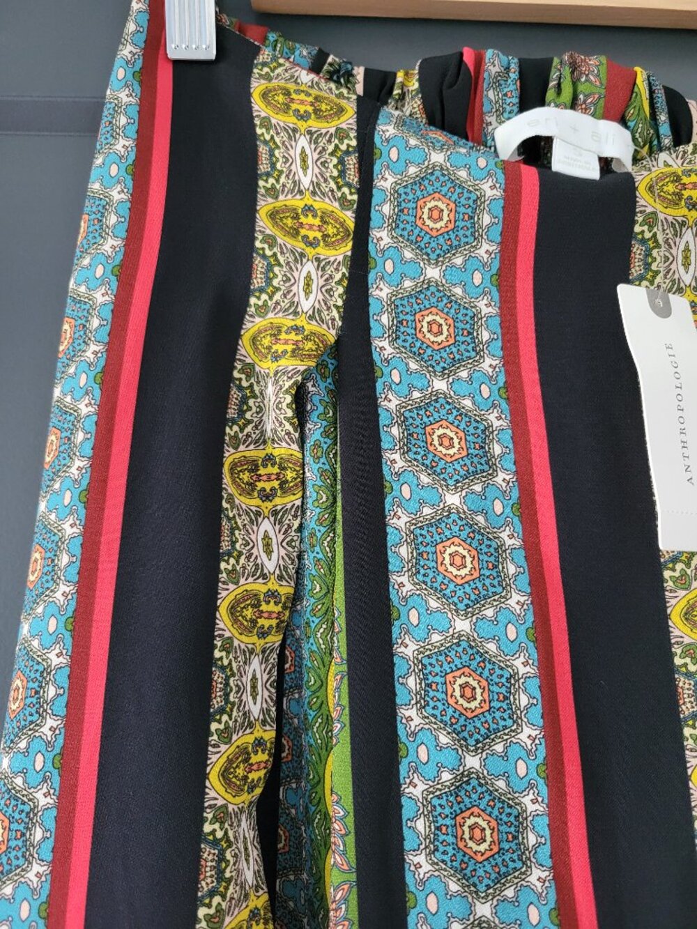 Anthropologie Eri - Ali Scarf Print Pleated Crepe Midi Skirt Size S NWT! - Picture 7 of 12
